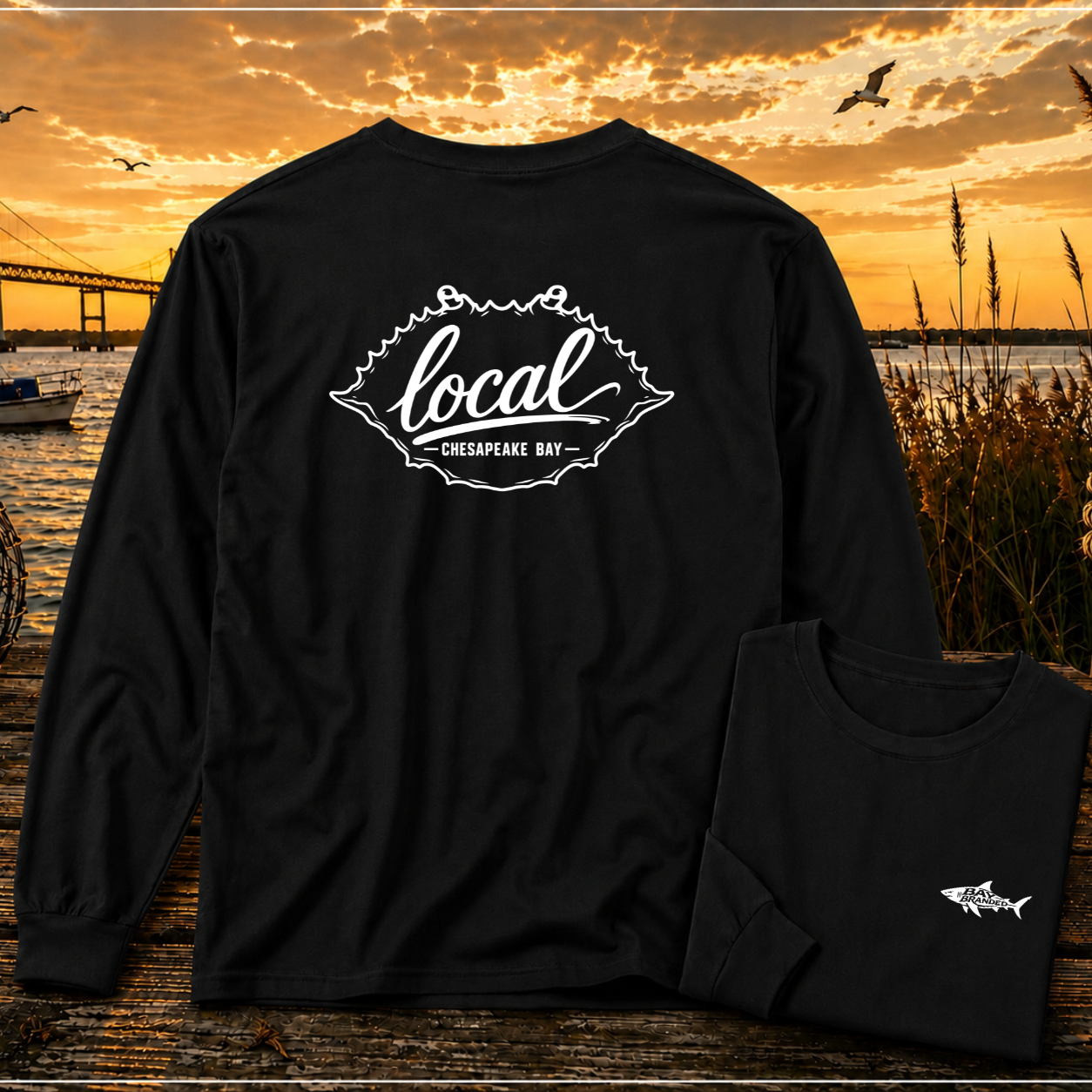 Local Chesapeake Blue Crab Long T-Shirt