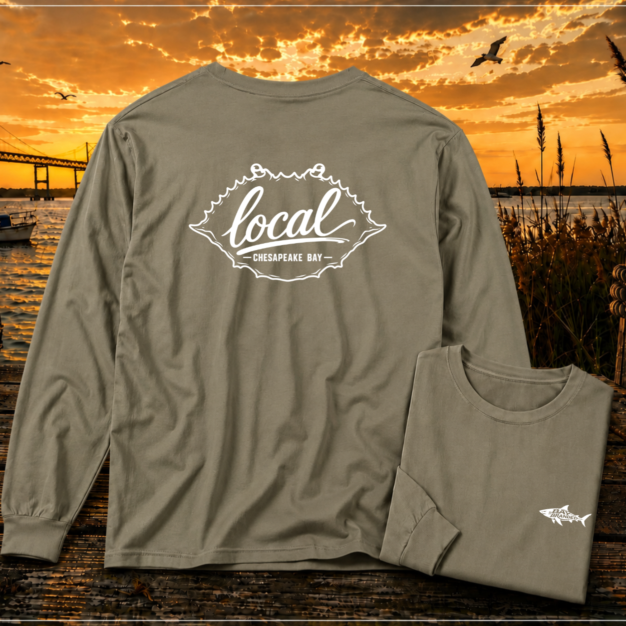 Local Chesapeake Blue Crab Long T-Shirt