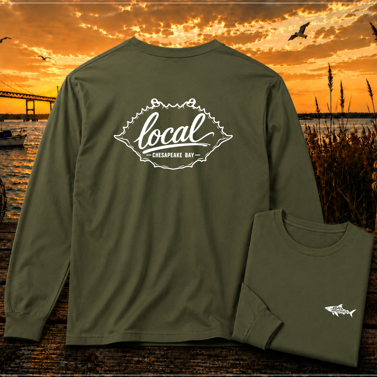Local Chesapeake Blue Crab Long T-Shirt