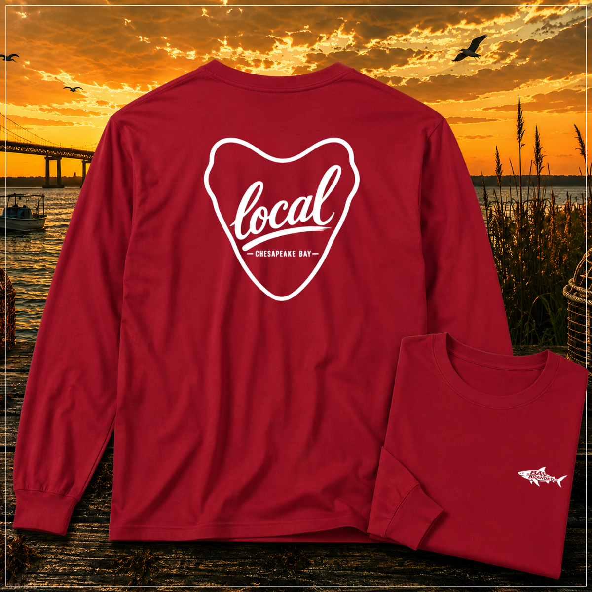 Local Chesapeake Megalodon Long Shirt