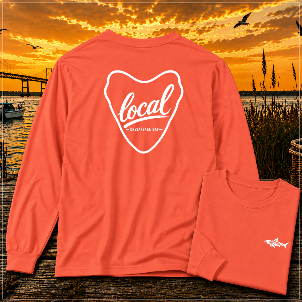 Local Chesapeake Megalodon Long Shirt