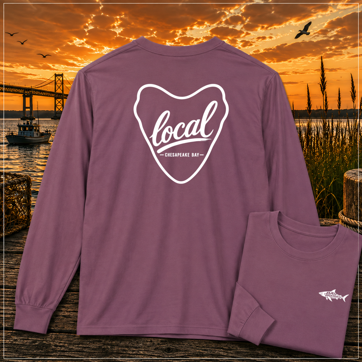 Local Chesapeake Megalodon Long Shirt