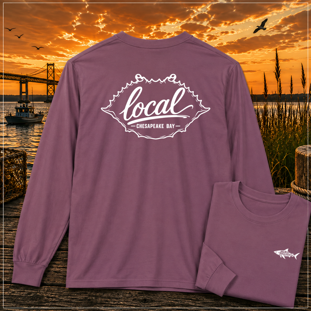Local Chesapeake Blue Crab Long Shirt