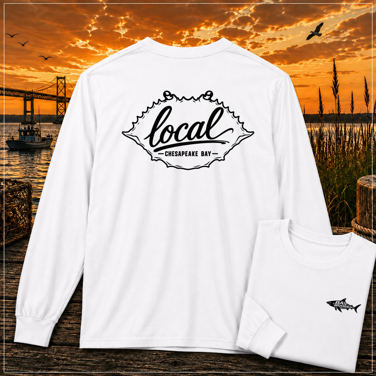 Local Chesapeake Blue Crab Long T-Shirt