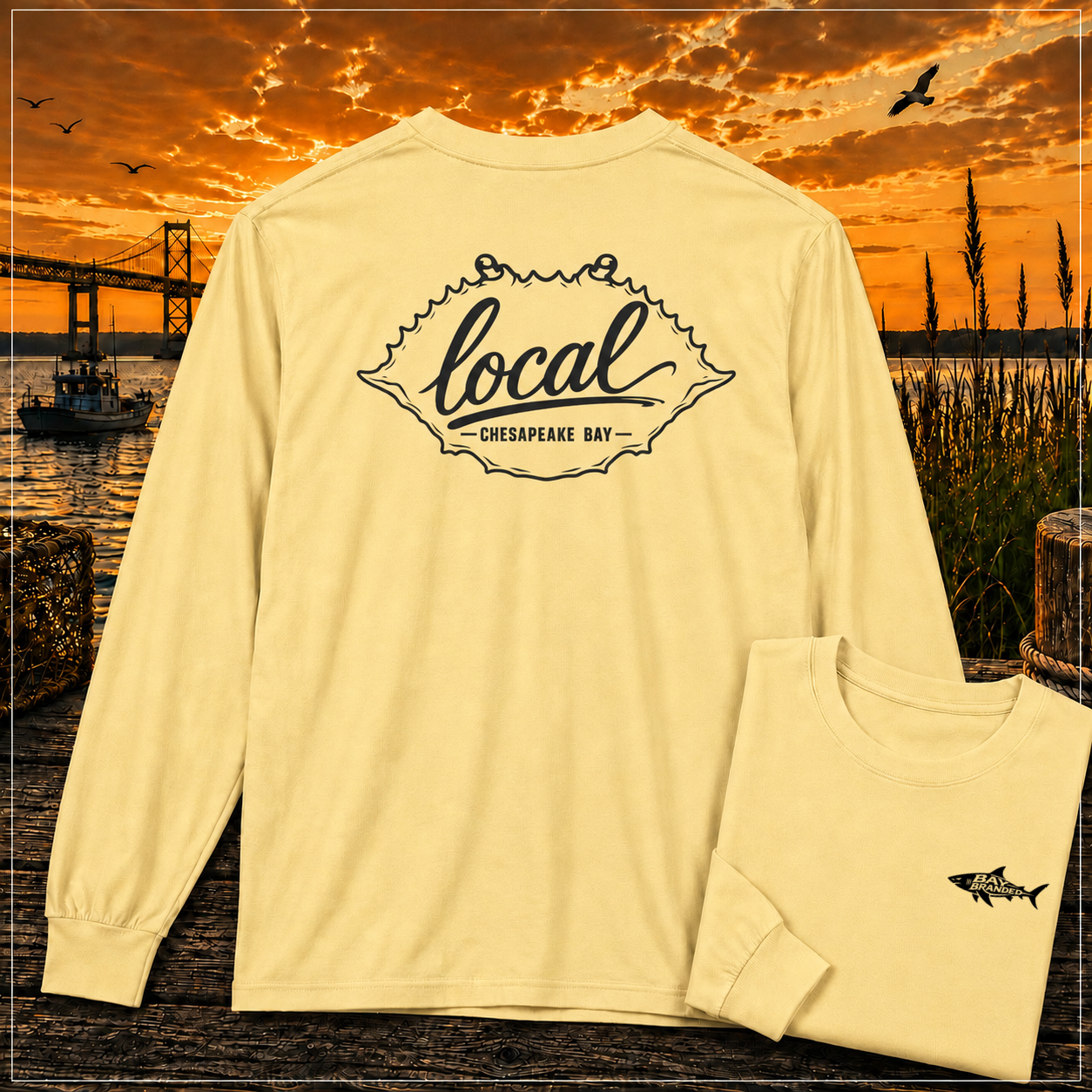 Local Chesapeake Blue Crab Long T-Shirt