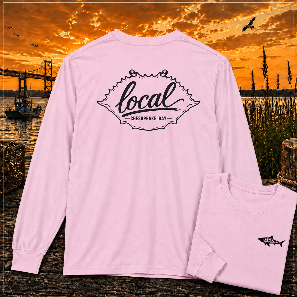 Local Chesapeake Blue Crab Long T-Shirt