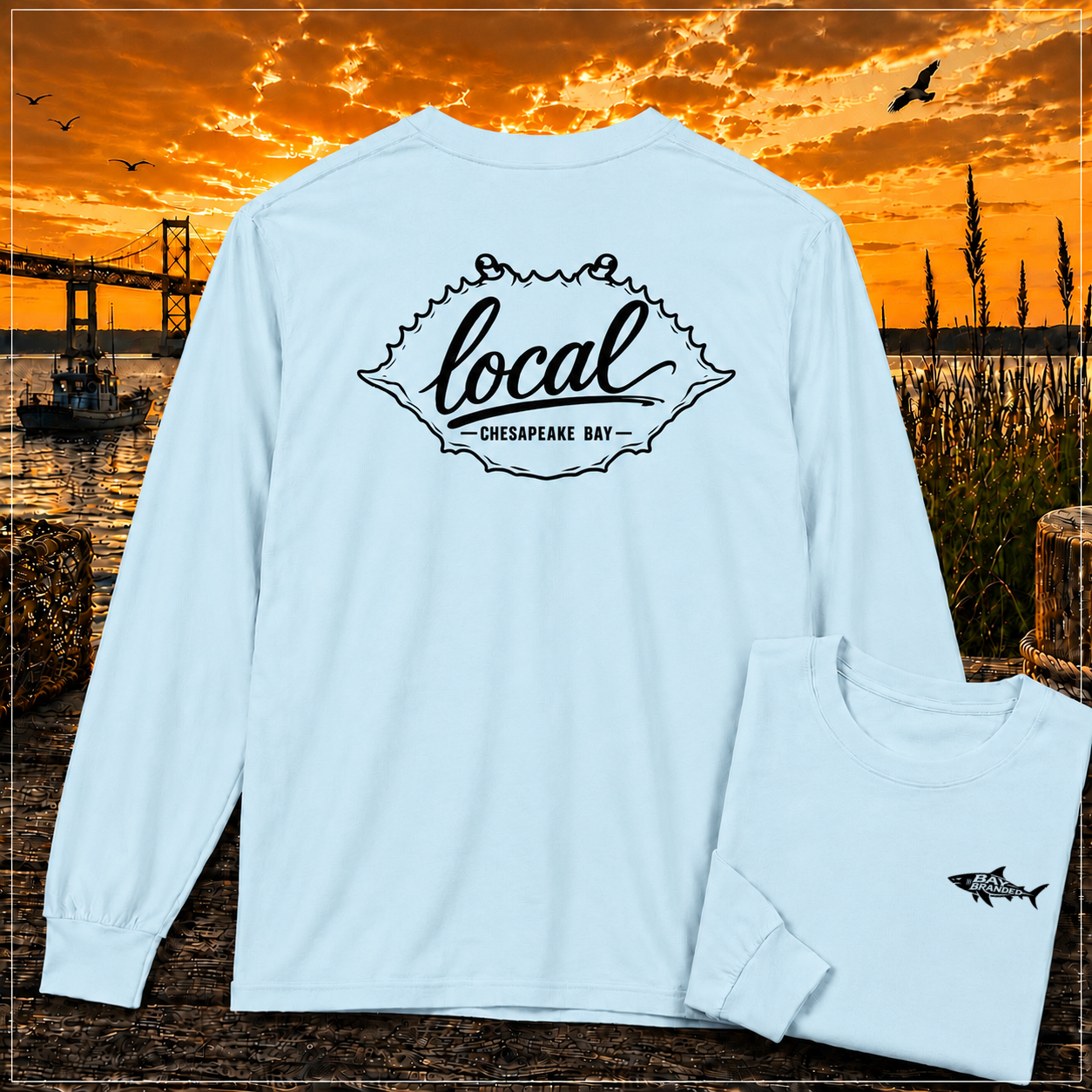 Local Chesapeake Blue Crab Long T-Shirt