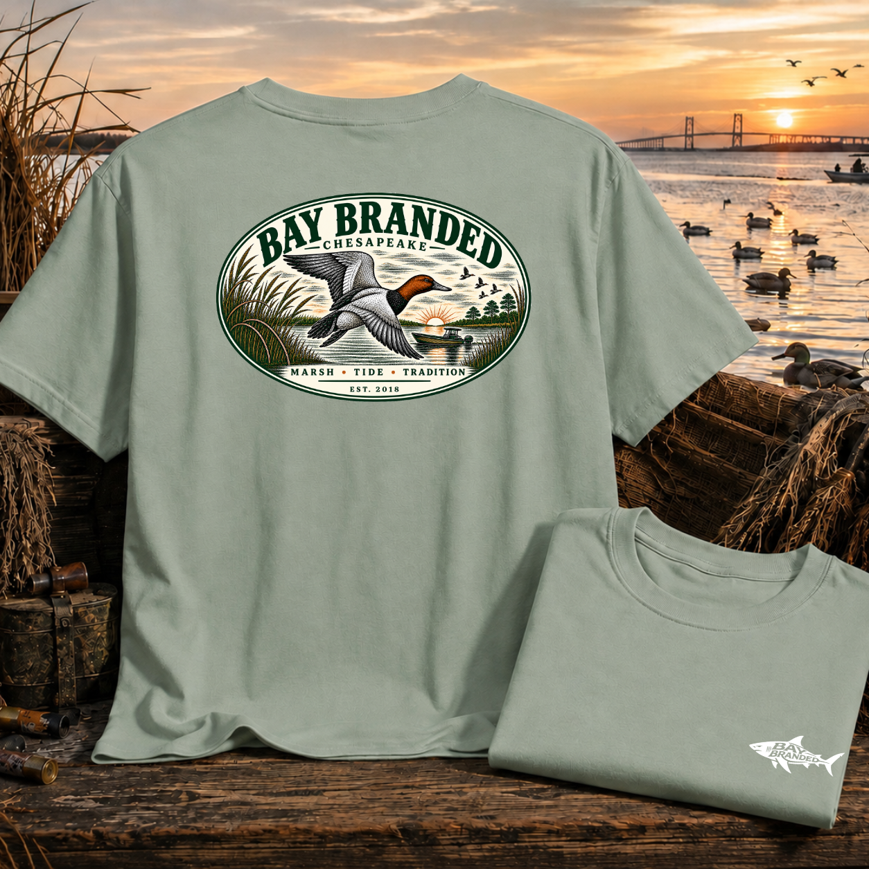 Chesapeake Marsh & Tide Duck T-Shirt