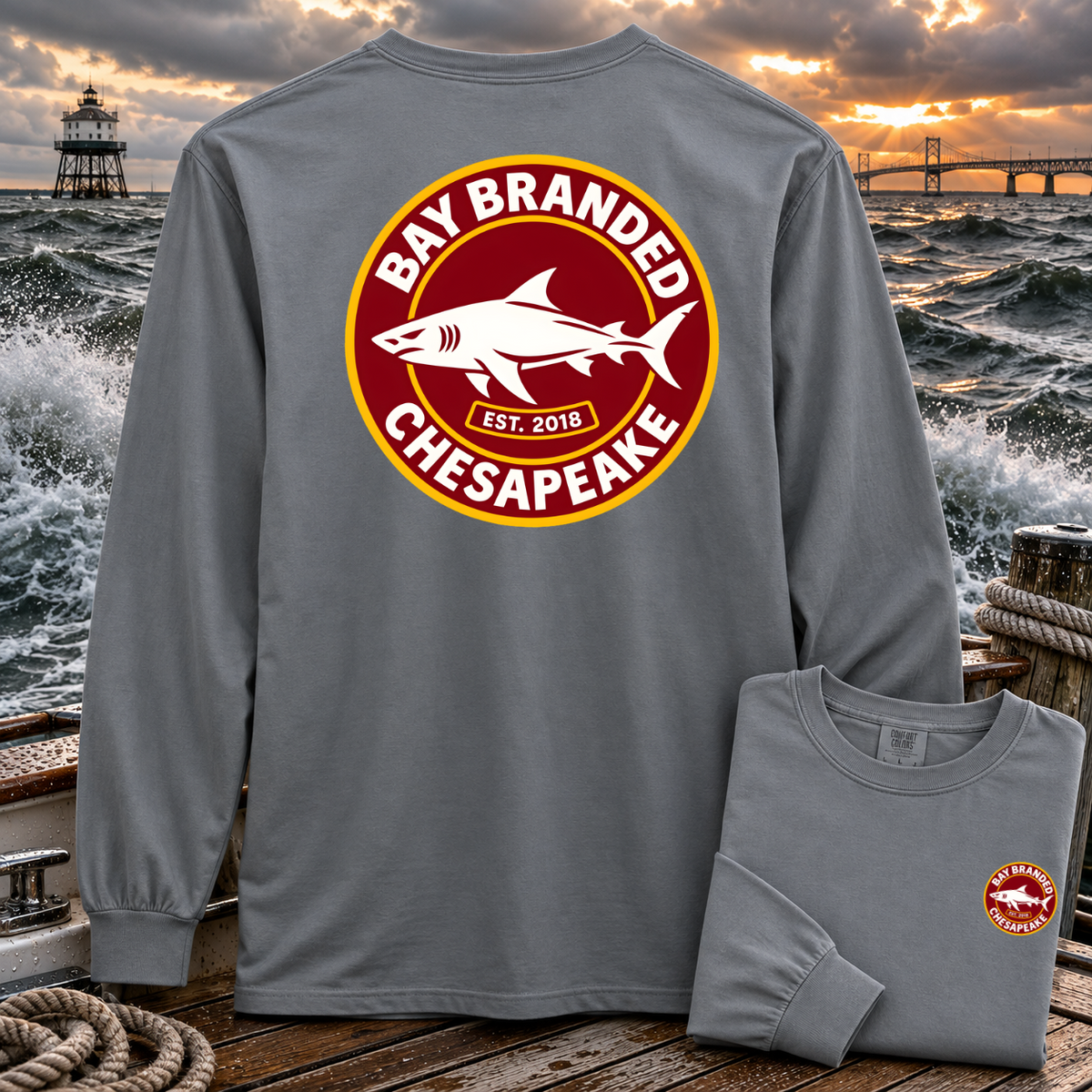 Megalodon Logo Badge Long Shirt