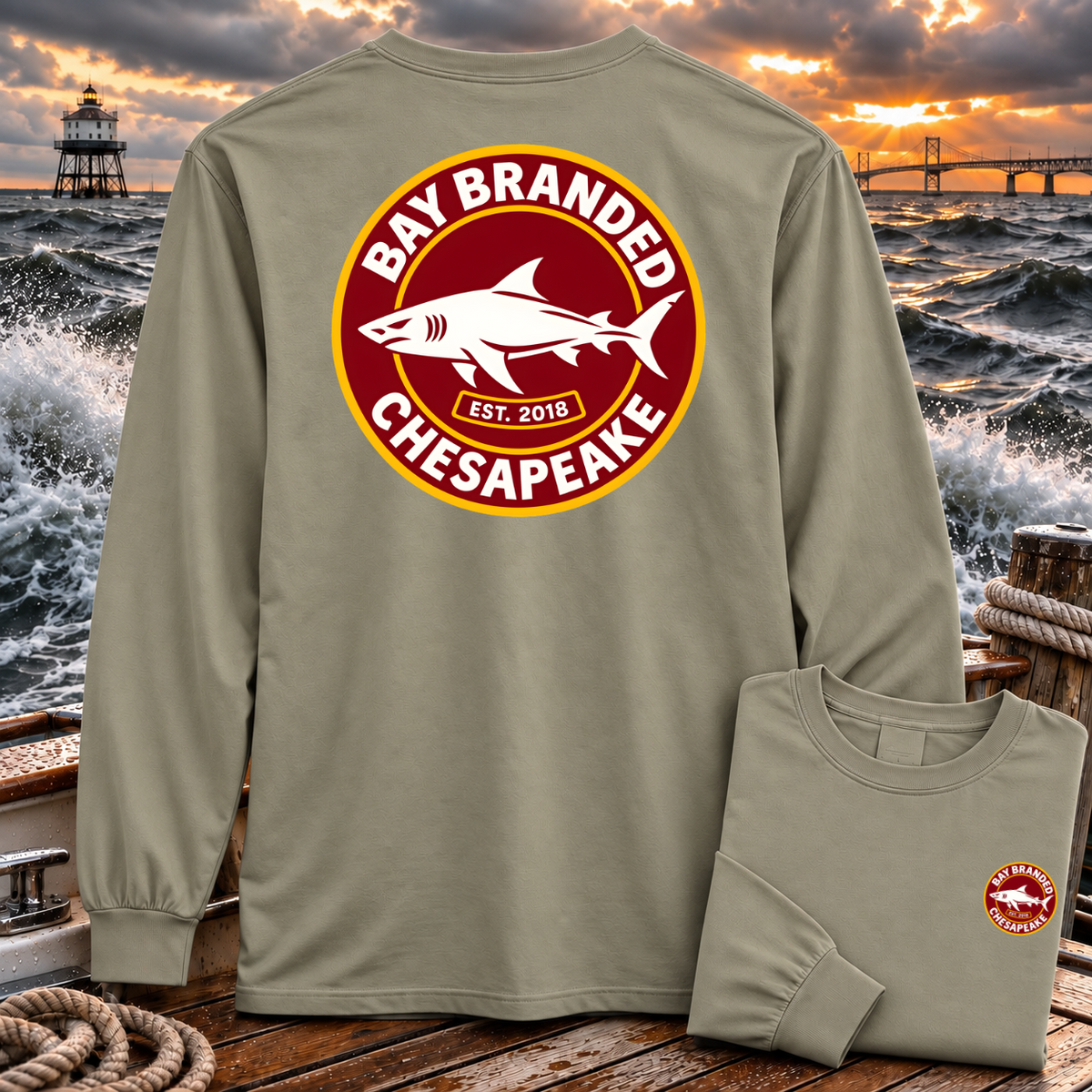 Megalodon Logo Badge Long Shirt