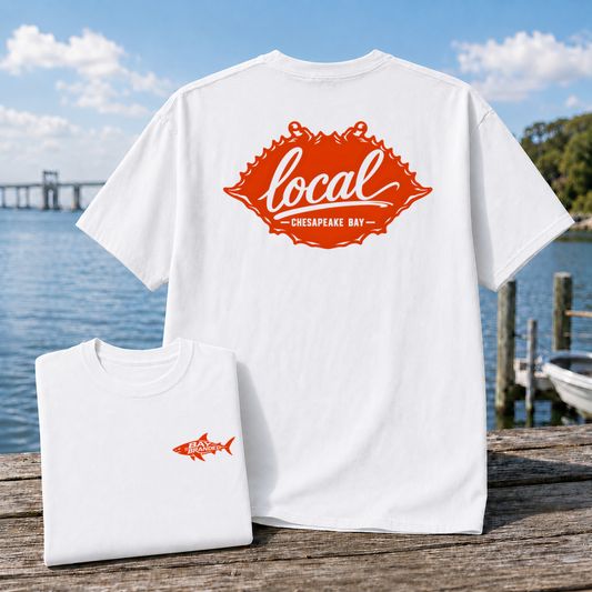 Local Steamed Crab Shell Outline T-Shirt