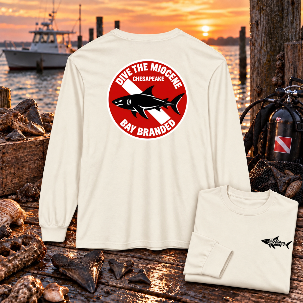 Chesapeake Dive the Miocene Long Shirt