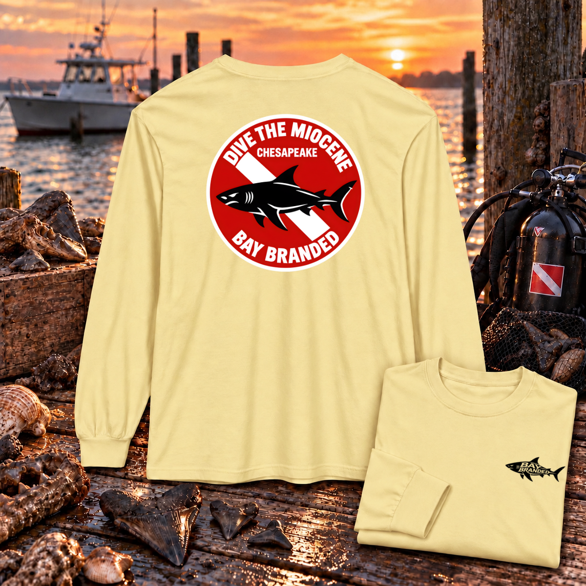 Chesapeake Dive the Miocene Long Shirt