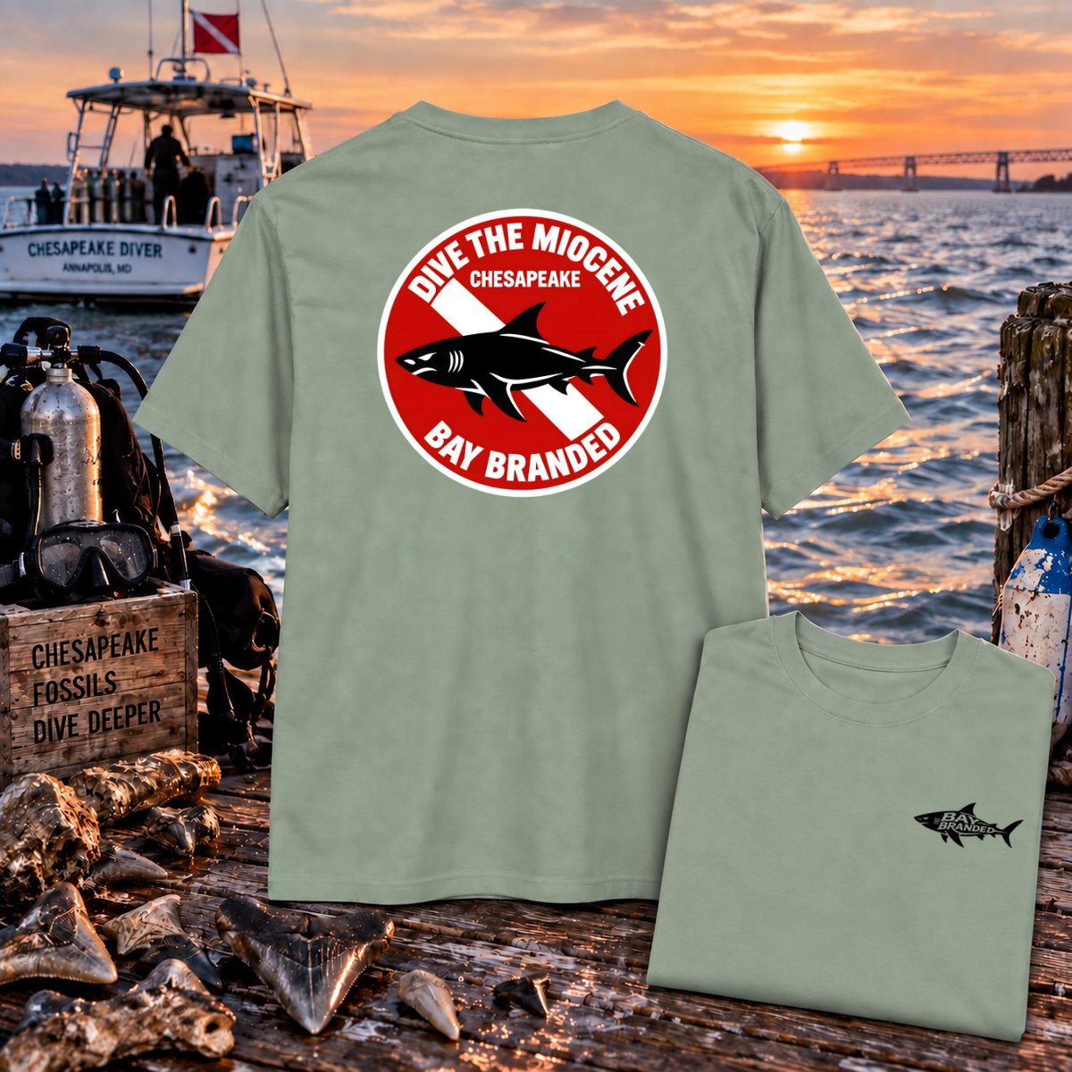 Chesapeake Dive the Miocene T-Shirt