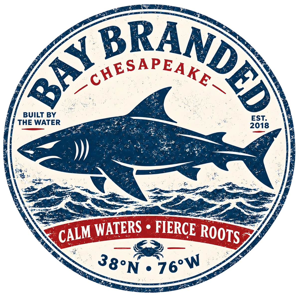 Chesapeake Fierce Roots Shark Sticker