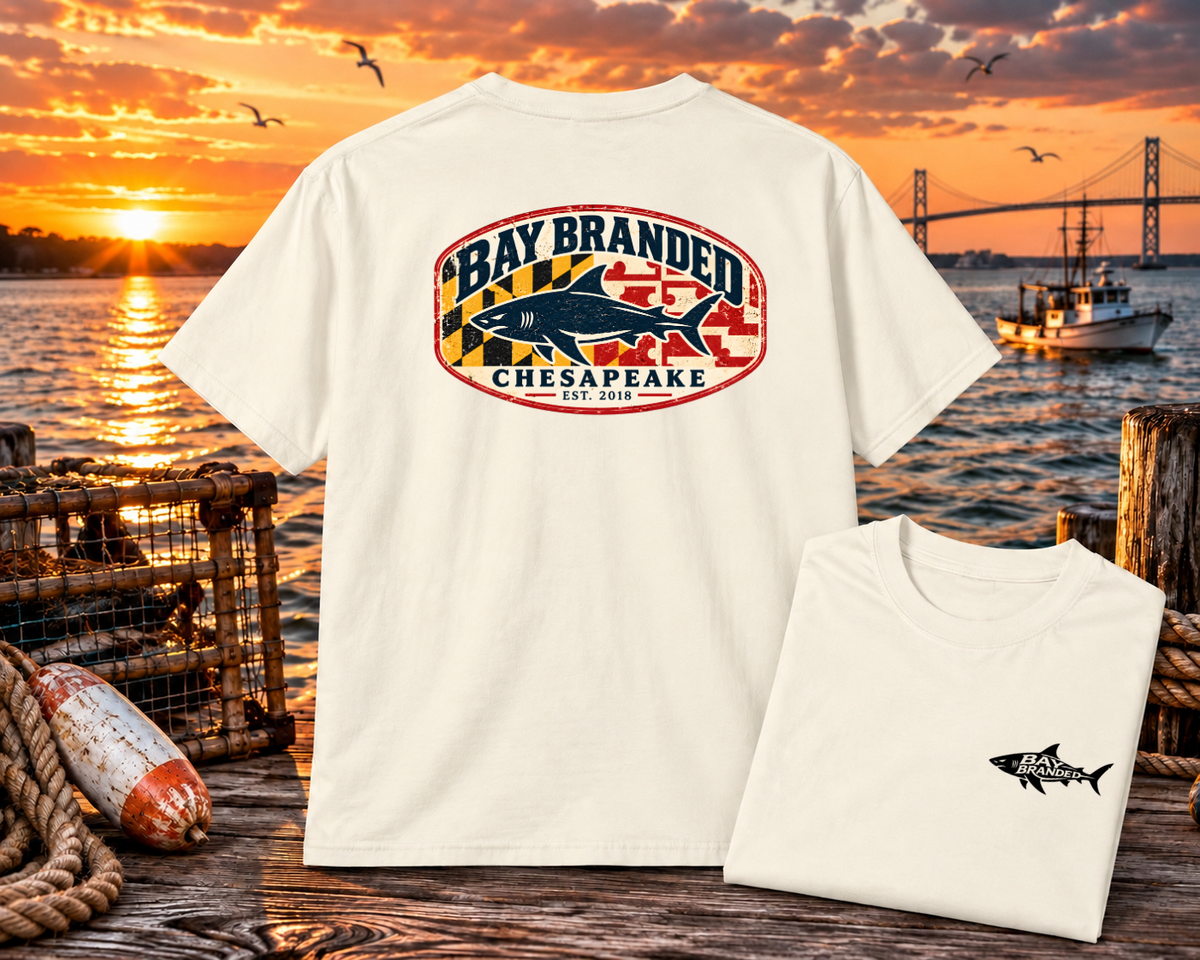 Maryland Flag Megalodon T-Shirt