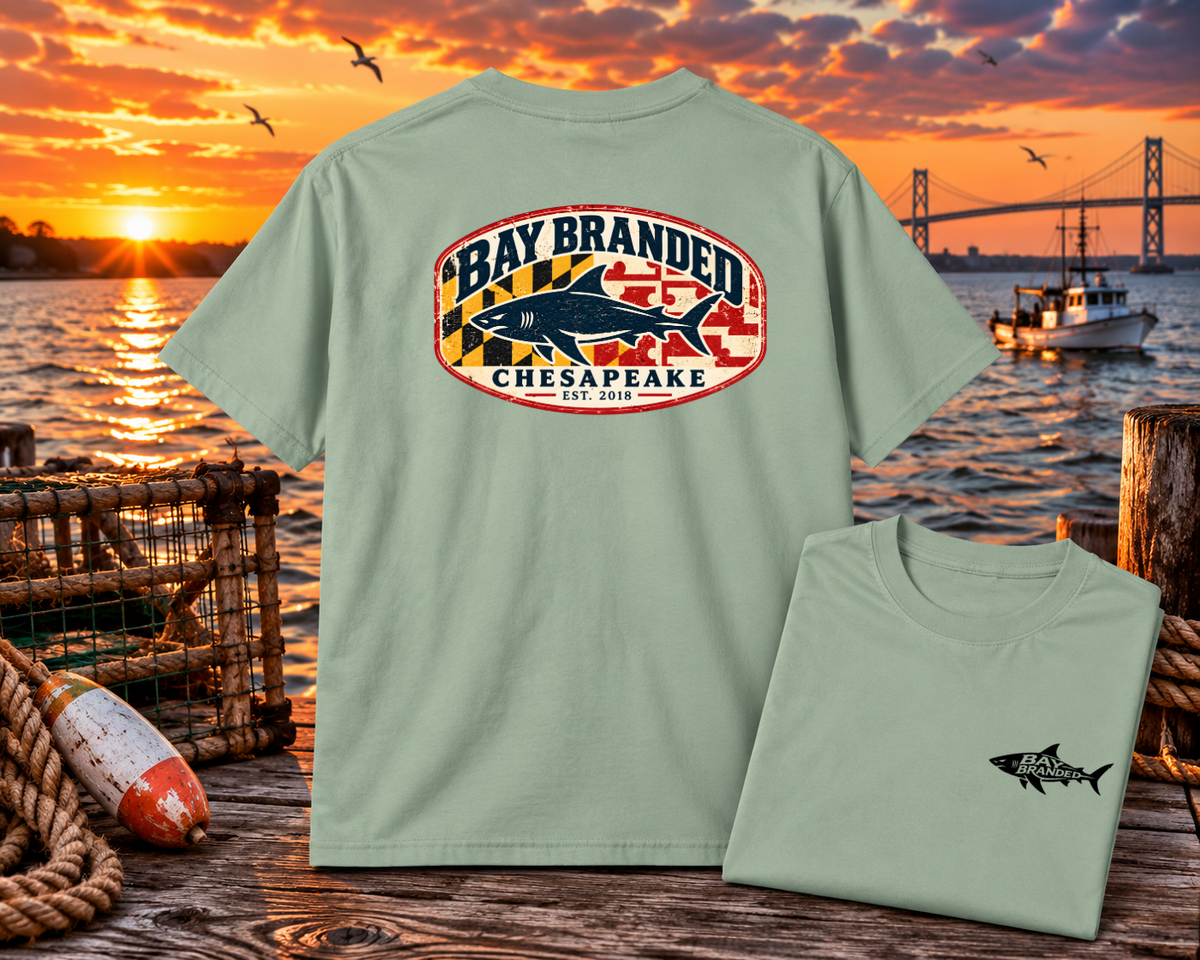 Maryland Flag Megalodon T-Shirt