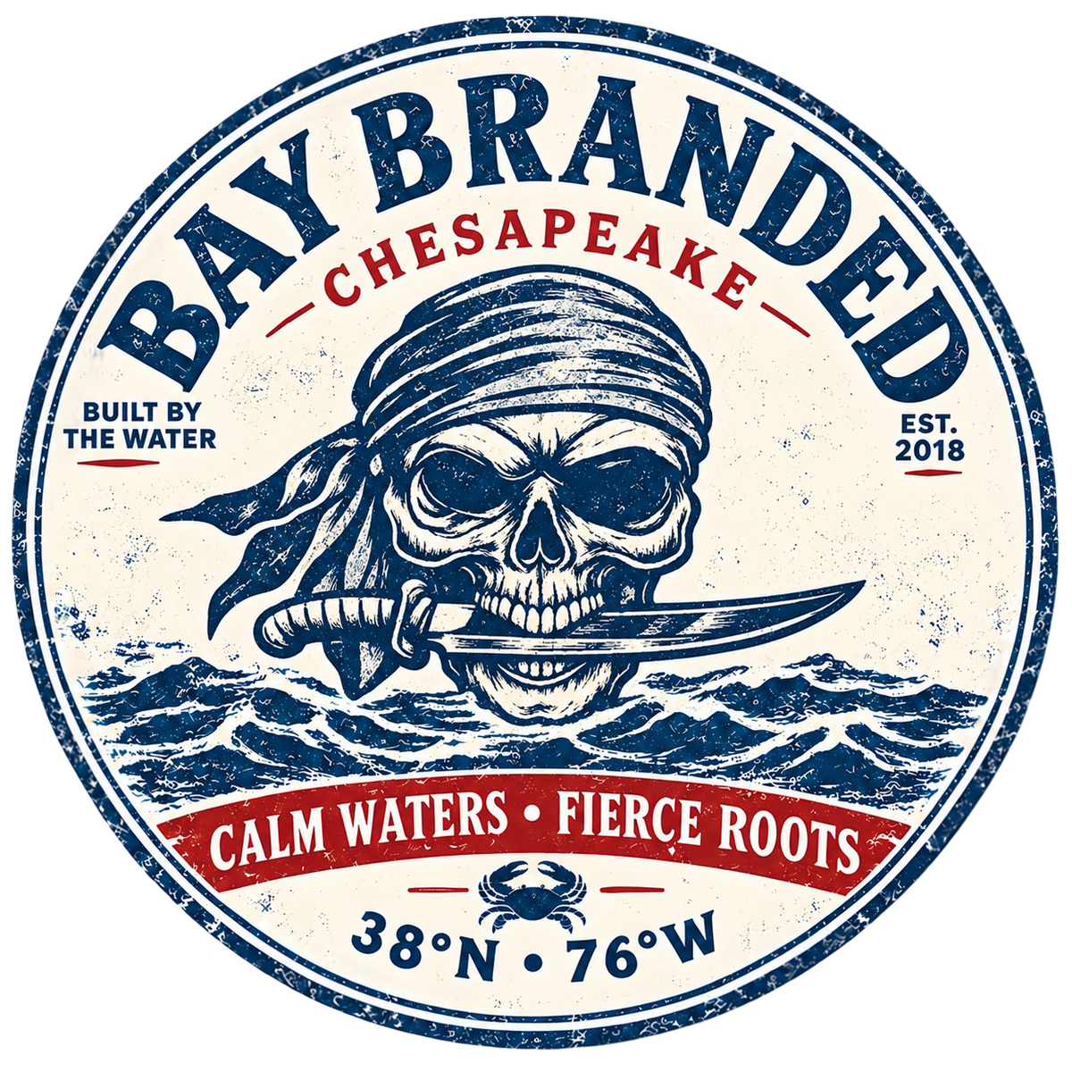 Calm Waters Fierce Roots Pirate Magnet