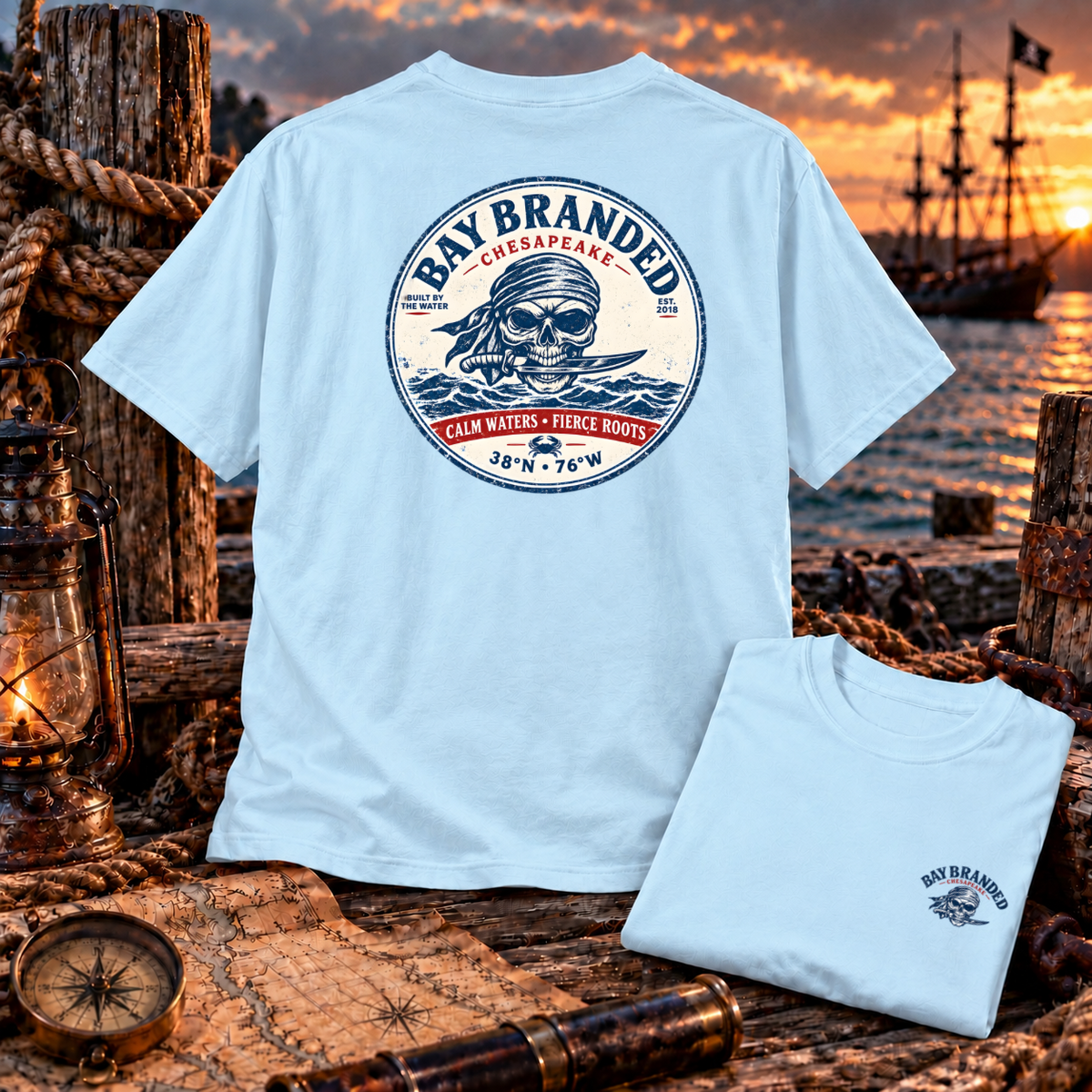 Calm Waters Fierce Roots Pirate T-Shirt