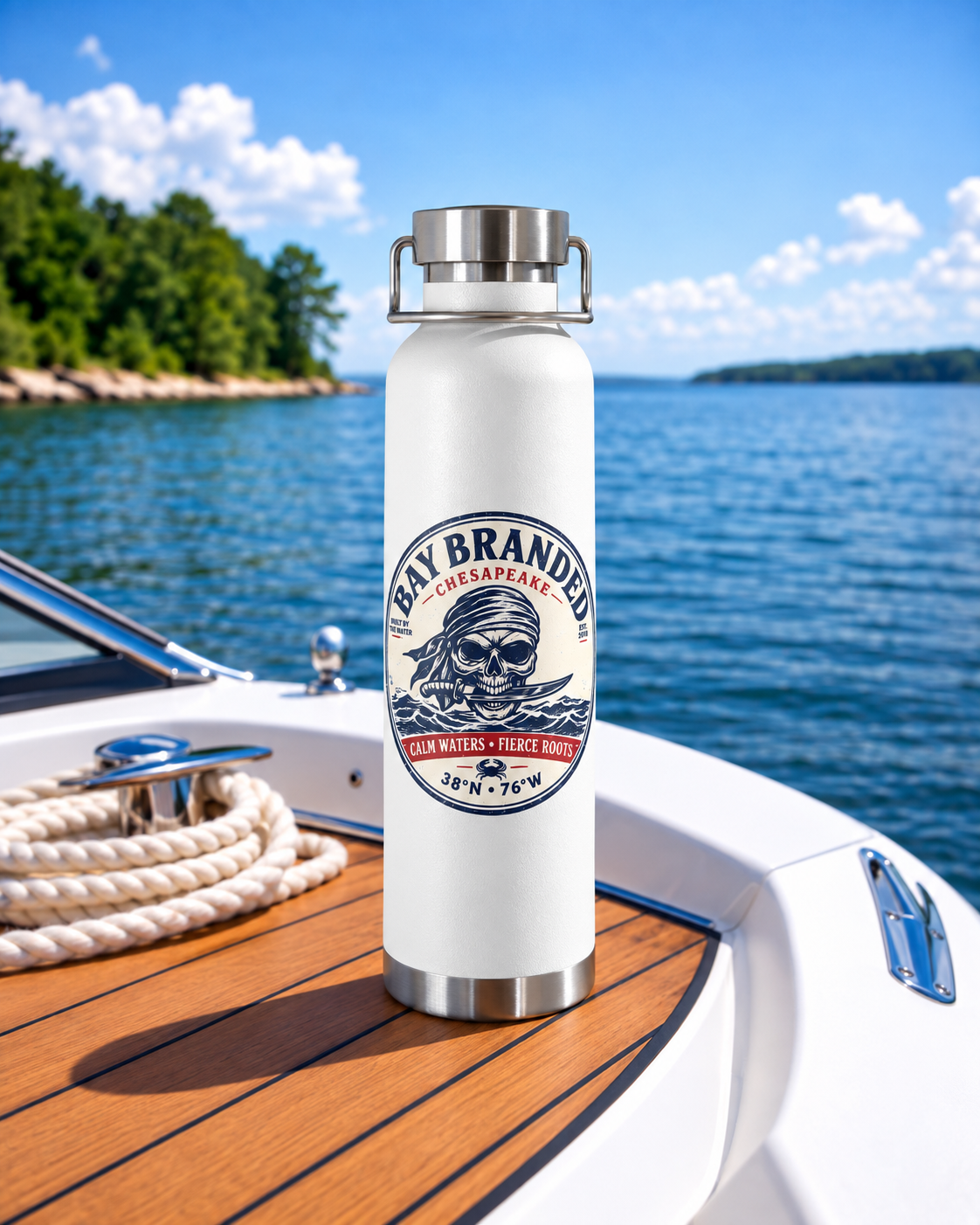 Pirate Calm Waters Fierce Roots - Insulated Water Bottle