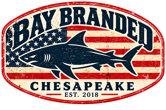 American Flag Megalodon Logo Sticker